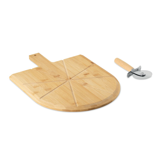 Bamboo Pizza Board & Cutter