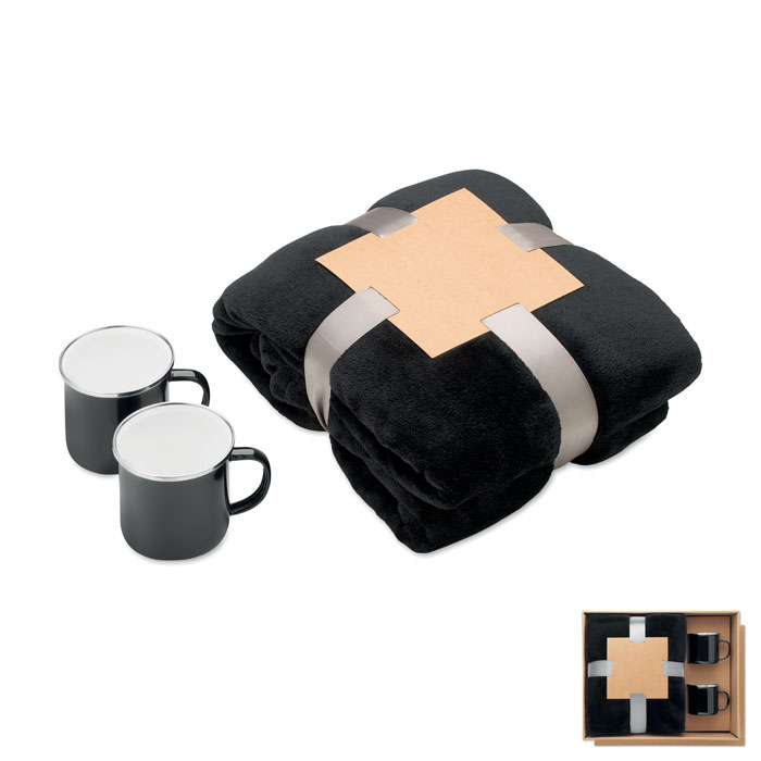 Fleece Blanket & 2 Mugs Set