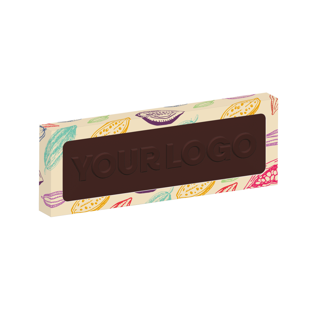 Eco 12 Baton Window Box - Vegan Dark Chocolate - 3D Branding