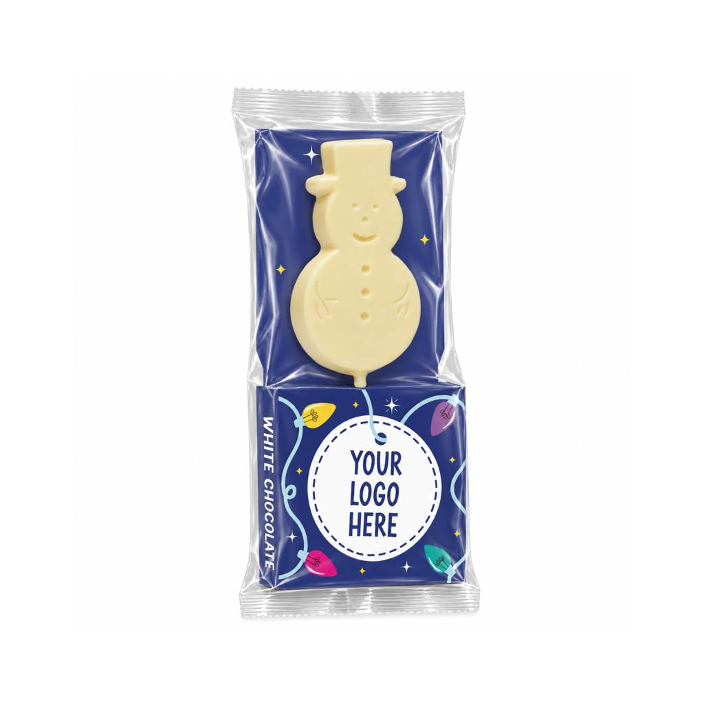 Winter Collection - Eco Lolly Box - White Chocolate - Snowman Lolly
