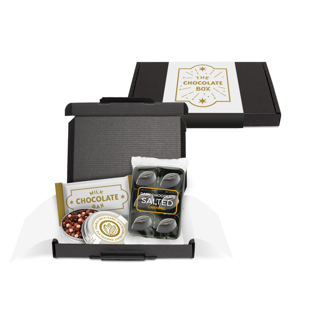 Mini Black Postal Box - Chocolate Edition