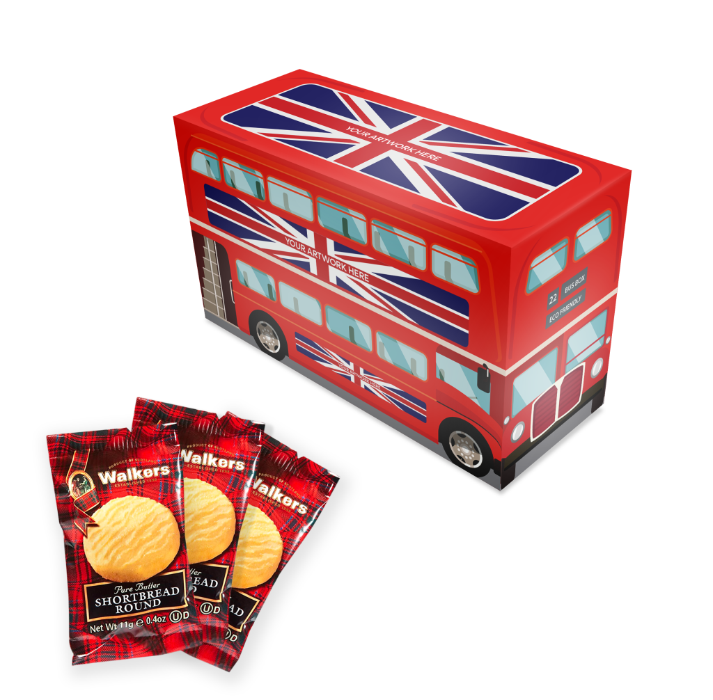Eco Bus Box - Mini Shortbread Biscuits - x5