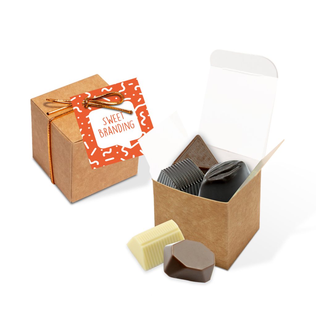 Eco Kraft Cube - Chocolate Truffles - x5