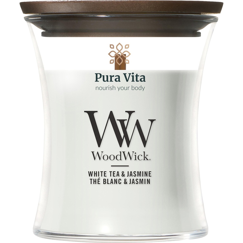 WoodWick mini candle - White Tea & Jasmine