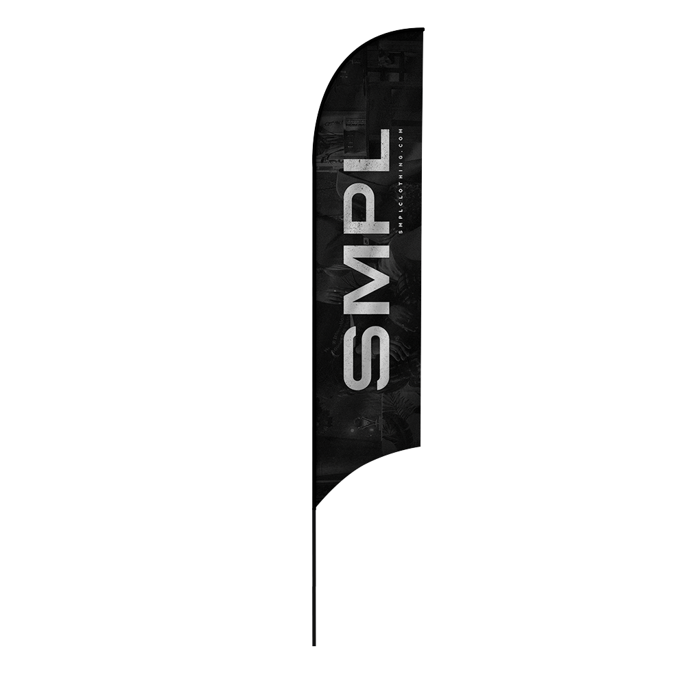 4m Fibreglass Curve Flag