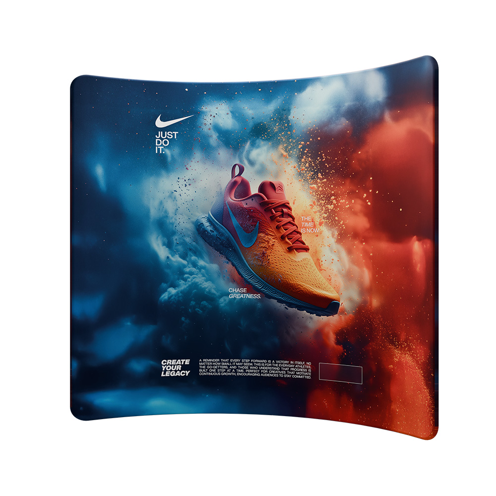 2.4m Soft Touch Curved Fabric Display