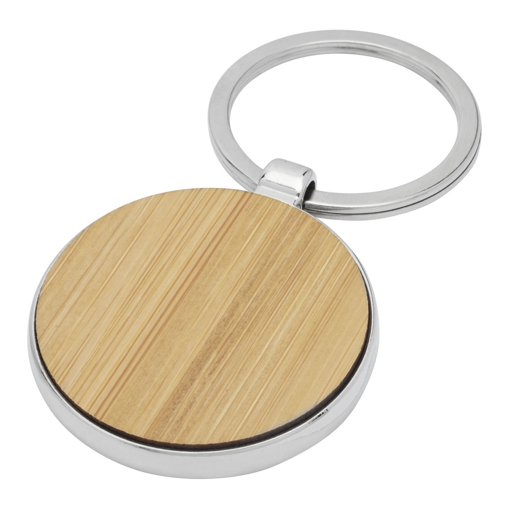 Nino bamboo round keychain