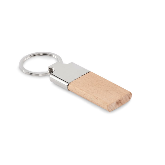 Key Ring With Rubber Wood