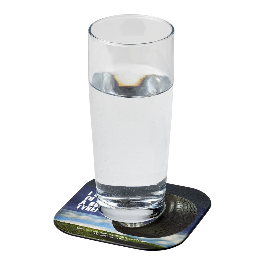 Brite-Mat® square coaster with tyre material