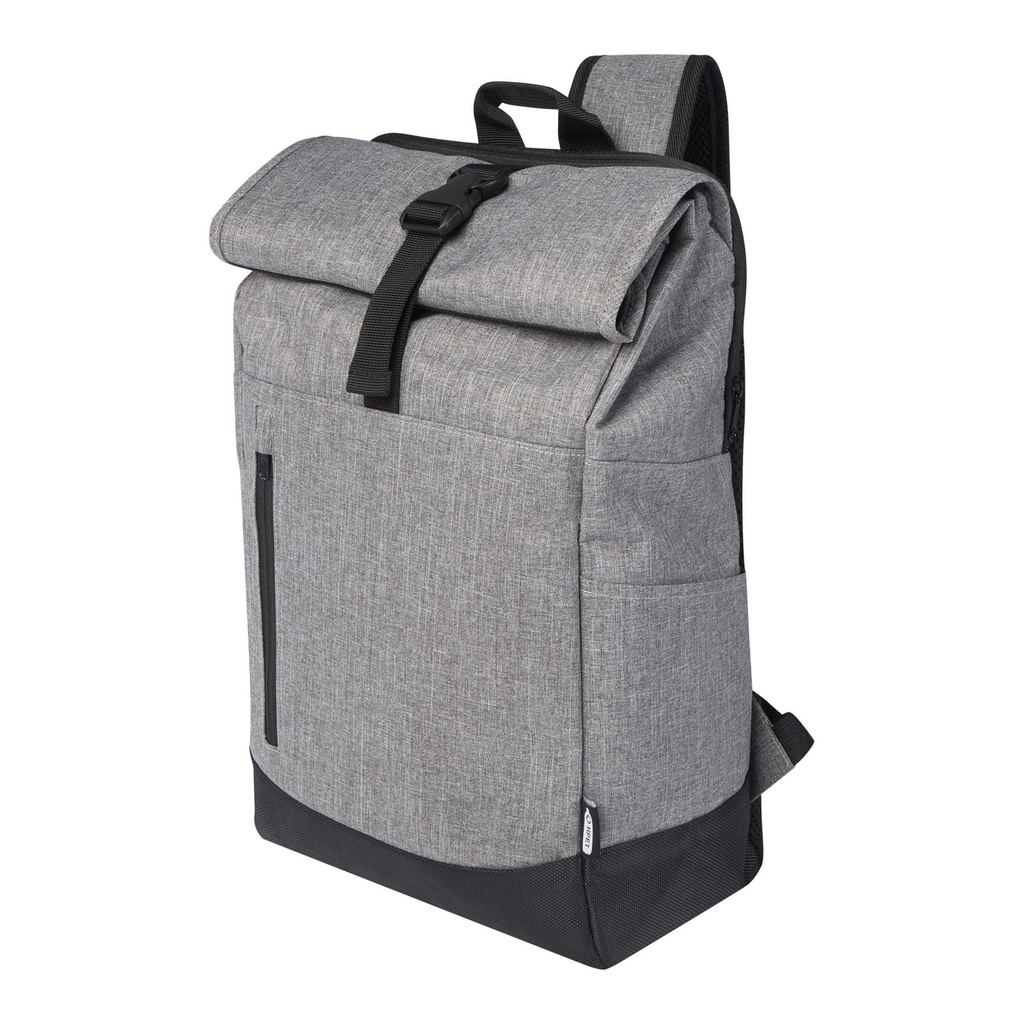 Hoss 15.6" GRS recycled roll-up laptop backpack 12L