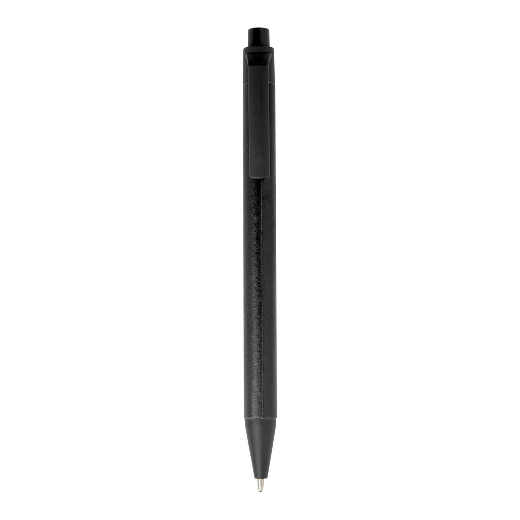 Chartik monochromatic recycled paper ballpoint pen with matte finish (black ink)