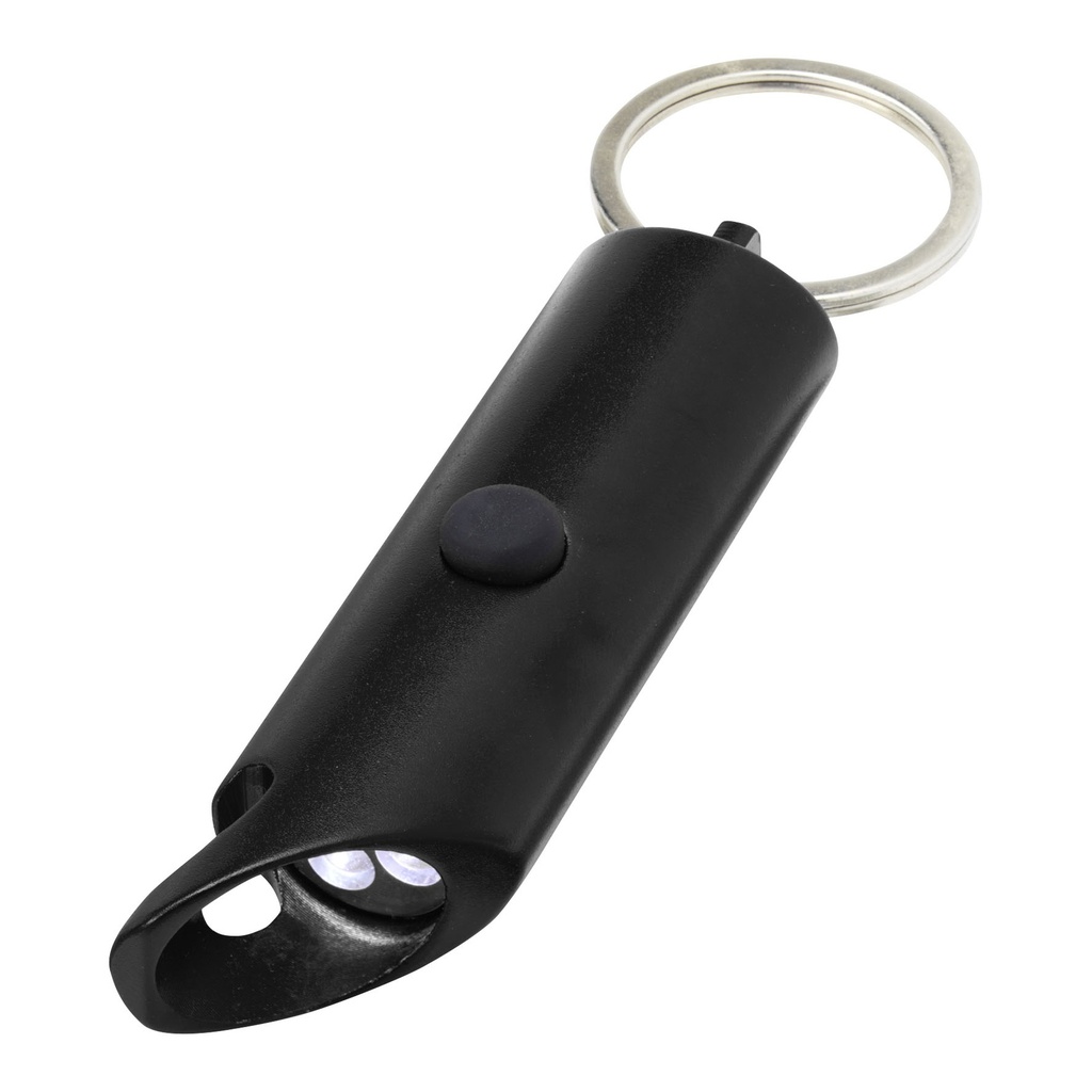 Flare RCS recycled aluminium IPX LED light and bottle opener with keychain