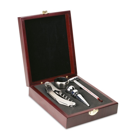 [IT2658-14] Classic Wine Set In Wooden Box
