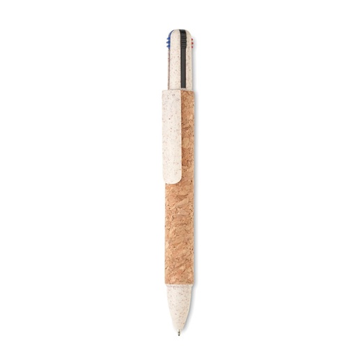 [MO2421-13] Cork 4-Colour Ink Ball Pen