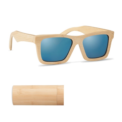 [MO6454-40] Sunglasses And Case In Bamboo
