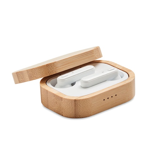 [MO6780-40] Tws Earbuds In Bamboo Case