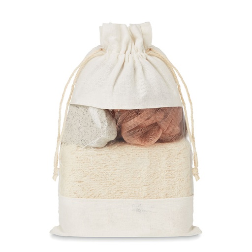 [MO9872-13] Bath Set In Cotton Pouch
