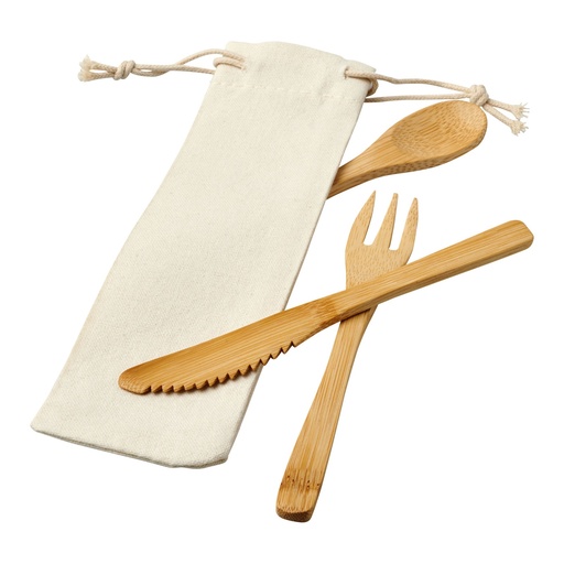 [11299500] Celuk bamboo cutlery set