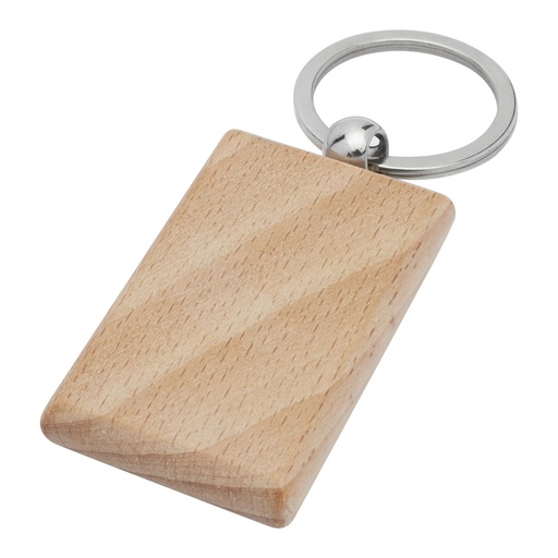 [11812271] Gian beech wood rectangular keychain
