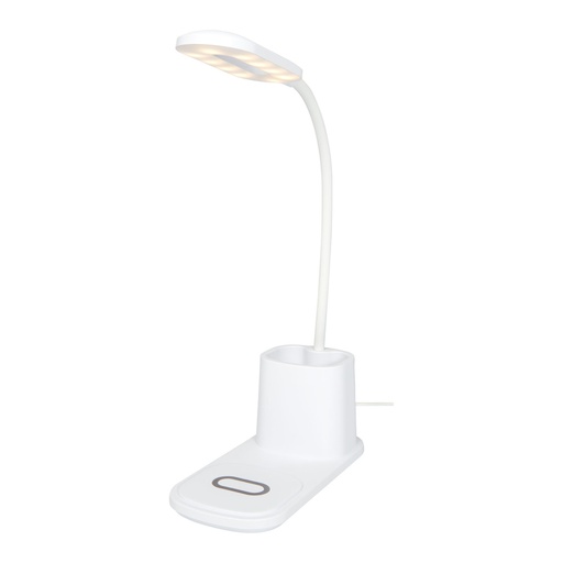 [12424901] Bright desk lamp and organizer with wireless charger