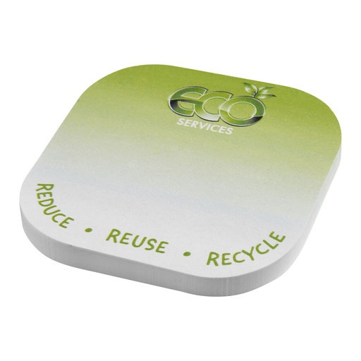 [21018501] Sticky-Mate® square-shaped recycled sticky notes with rounded corners