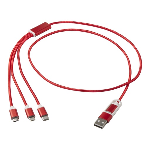 Versatile 5-1 recycled aluminium charging cable