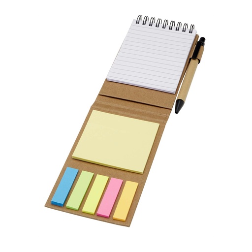 [10798806] Flipper sticky notepad with ballpoint pen (black ink)