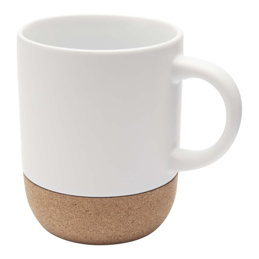 Billie 300 ml ceramic mug with cork details and matt finish