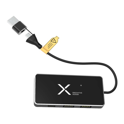 [2PX16590] SCX.design H20 8-in-1 USB hub with dual input and 6-ports