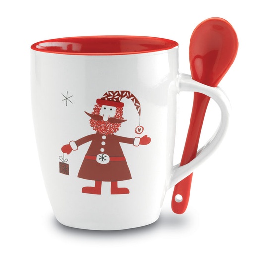 [CX1304-99] Mug With Spoon 250Ml