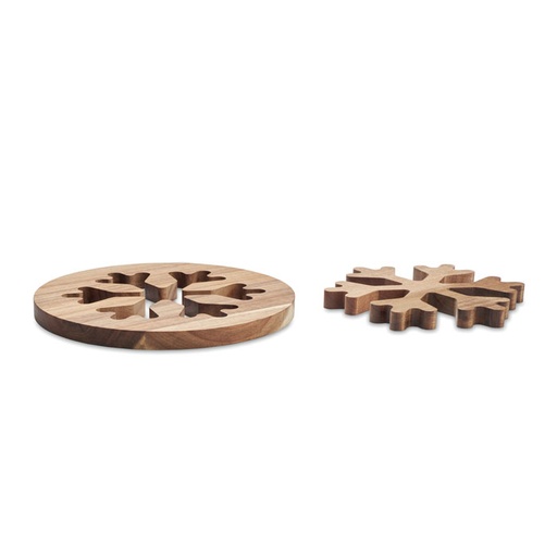 [CX1538-40] Acacia Wooden Pot Holders Set