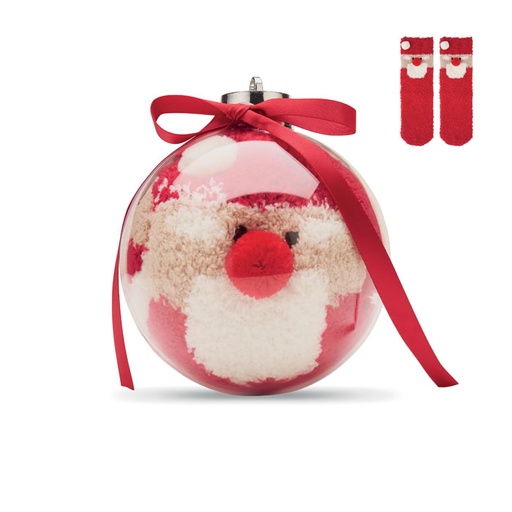 [CX1585-05] Santa Socks In Bauble Ornament