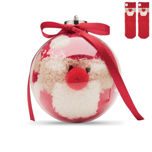 [CX1586-05] Santa Socks In Bauble Ornament