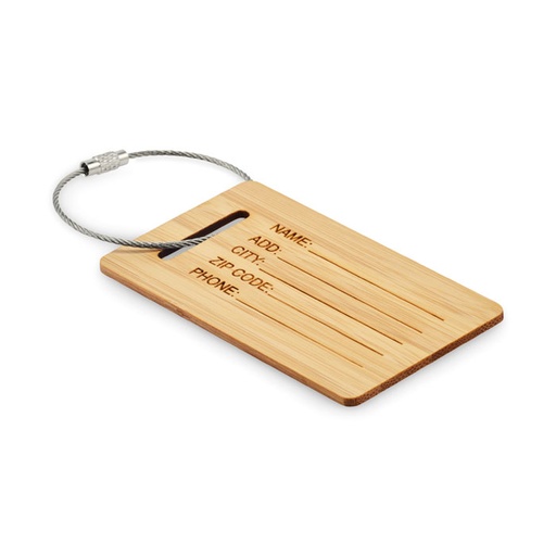 [MO2815-40] Bamboo Luggage Tag