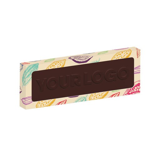 [100306] Eco 12 Baton Window Box - Vegan Dark Chocolate - 3D Branding