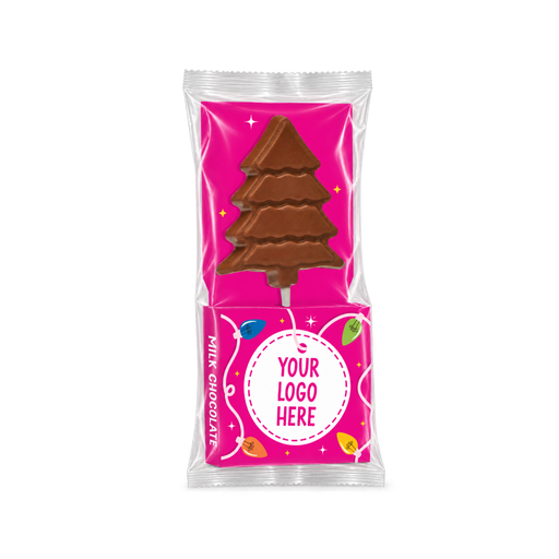 [100632] Winter Collection - Eco Lolly Box - Milk Chocolate³ - Christmas Tree Lolly