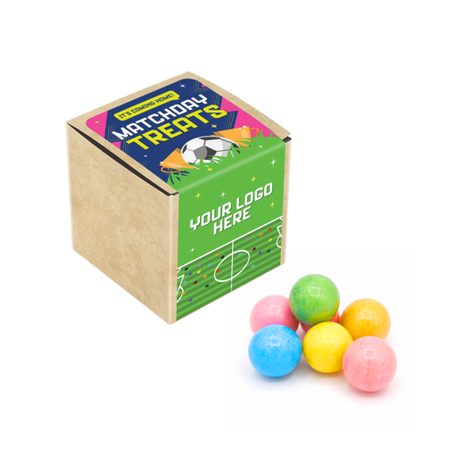[100901] Matchday Treats - Eco Kraft Cube - Bubblegum Balls