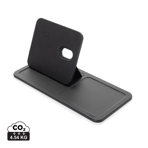 [P309.0401] Swiss Peak 3 in 1 RCS recycled PU wireless charger desk tray